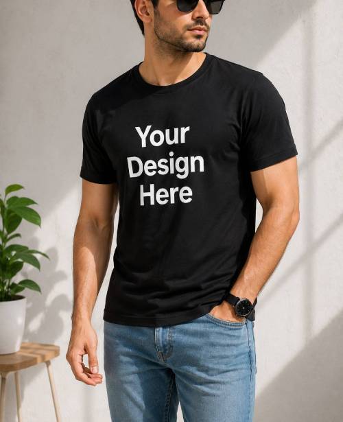 Custom Round Neck T Shirt Printing in Surat